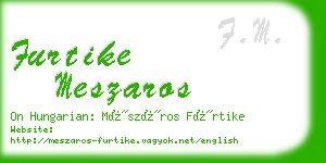 furtike meszaros business card